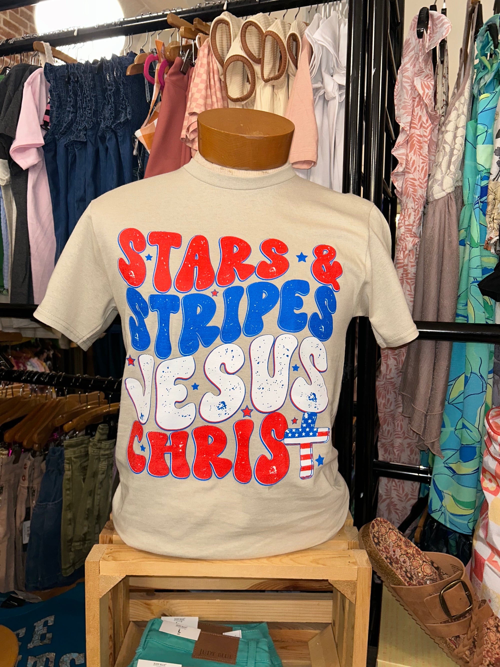 Stars & Stripes & Jesus Christ Tee