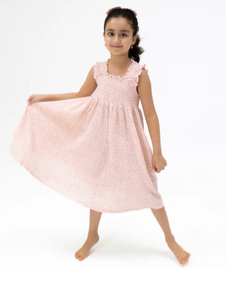 Girl in dress with white background