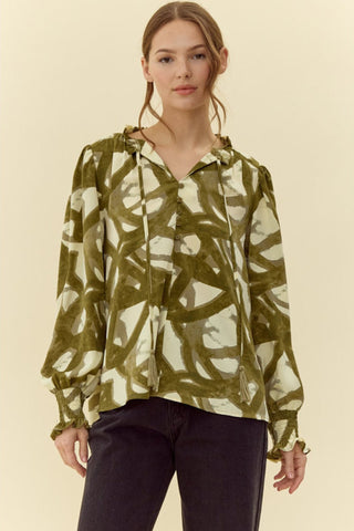 Luna Olive Longsleeve Top