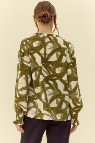 Luna Olive Longsleeve Top