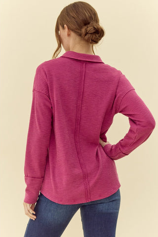 Myra Magenta Longsleeve Top