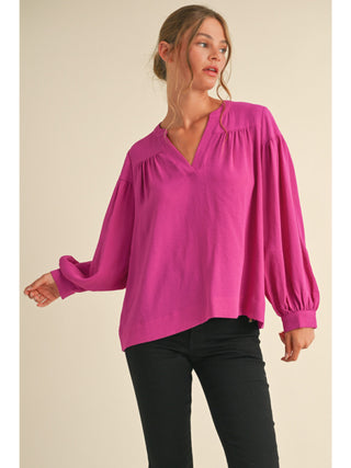 Mollie Magenta Blouse