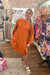 MudPie Dallas Tiered Dress in Orange