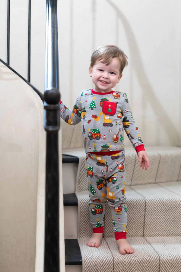Mud Pie Christmas Construction Pajamas Blessings and Butterflies