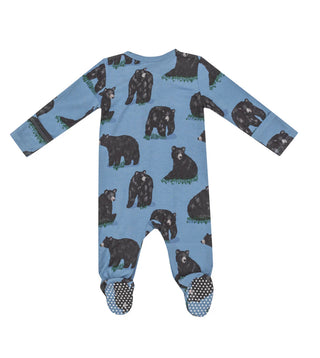 Angel Dear Black Bear Two Way Zipper Footie