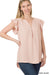 Woven Wool Peach Ruffled Sleeve High-Low Top (3 Color Options)- ONLINE ONLY