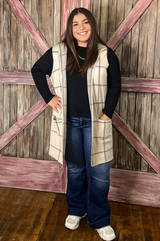 Girl wearing cardigan styled