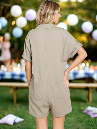 Back to Basics Romper in Stone