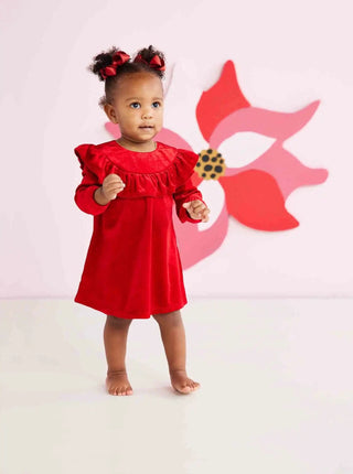 Mud Pie Red Velvet Dress