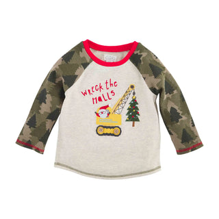 Mud Pie Wreck The Halls Christmas Toddler Long Sleeve Tee