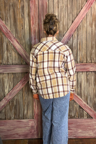 Dreaming Of Plaid Top back view.