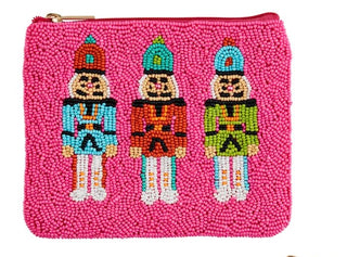 Holiday Beaded Coin Purse by Mud Pie