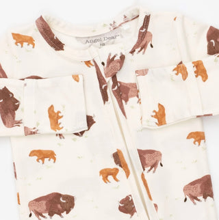 Infants: Angel Dear American Buffalo 2 Way Zipper Footie