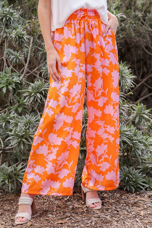 Another Day In Paradise Drawstring Wide Leg Pants- Online Only