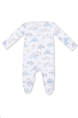 Infant: Angel Dear 2 Way Zipper Footie Farm Animal Party