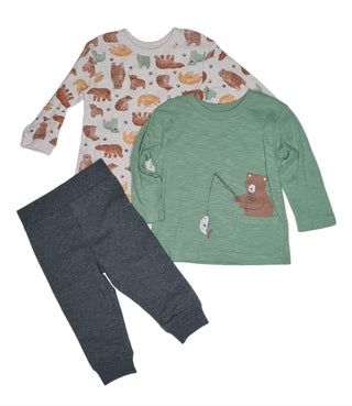 Toddler Boy Grey 3pc Set