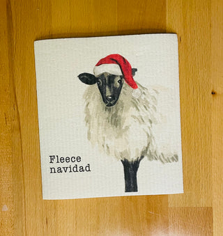 Mud Pie Christmas Sponge Towels - Sheep