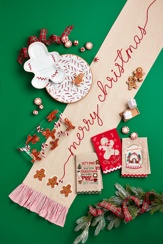 Oh Snap Scallop Hem Towel By MudPie