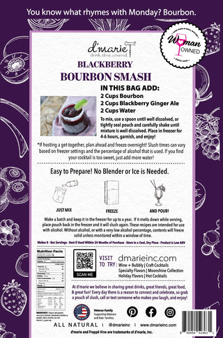 Blackberry Bourbon Smash Cocktail - Ready-To-Freeze Cocktail
