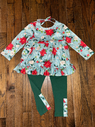 Blue Ruffle Holiday 2 pc Set