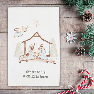 MudPie Nativity Cotton Towels