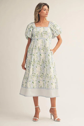 Garden Elegance Midi Dress