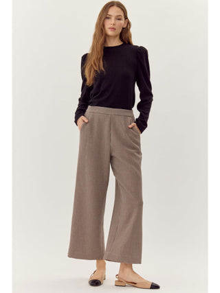 Billie Taupe Checker Pants