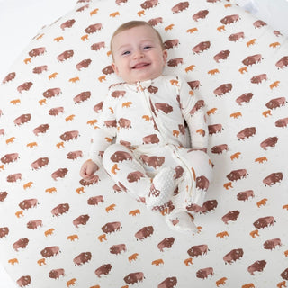 Infants: Angel Dear American Buffalo 2 Way Zipper Footie