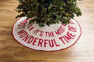 Mud Pie Most Wonderful Time Tree Skirt