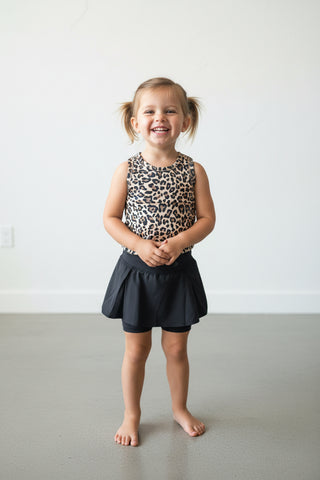 Girls: Cheetah Tank With Shorts
