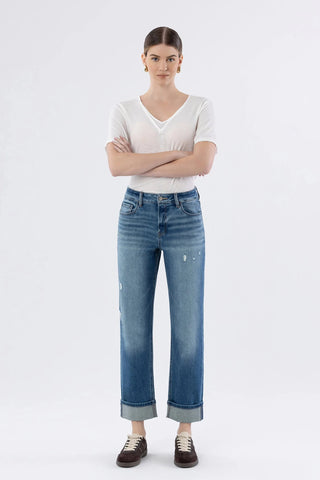 Flying Monkey Sleek High Rise Baggy Straight Jeans