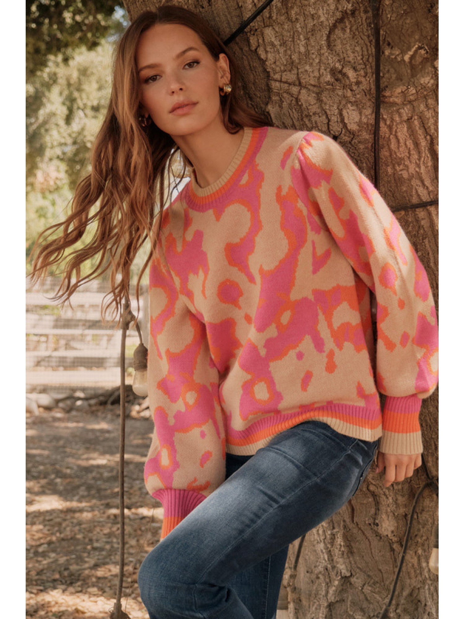 Bella Vibrant Print Sweater