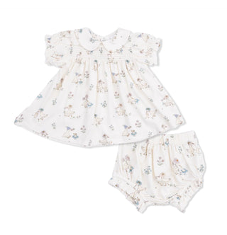 Infants: Angel Dear Flower Ducklings Smocked Dress Set