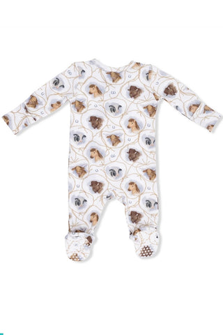 Infant: Angel Dear 2 Way Zipper Footie Farm Animals Rope Cameos Uni