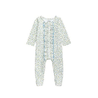 infant white floral sleeper