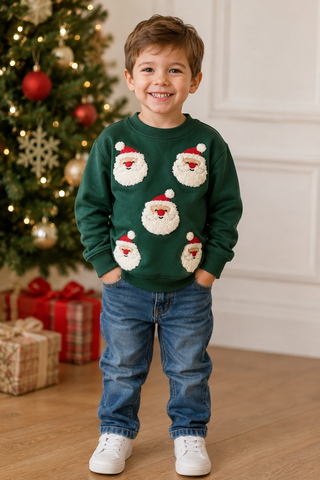 Boys: Mud Pie Green Santa Sweater