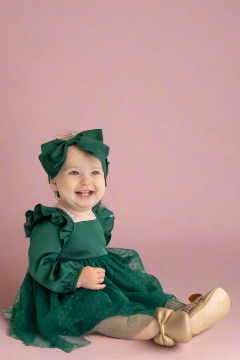Girls: Isobella & Chloe Cherished Emerald Infant/Toddler Dress - FINAL SALE 5 Girls: Isobella & Chloe Cherished Emerald Infant/Toddler Dress - FINAL SALE 5