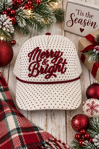Merry and Bright hat perfect for Christmas.
