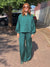 2pc Hunter Green Satin Loungewear