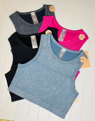 Mineral Wash Crop Top