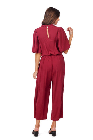 Annalise Jumpsuit by Mud Pie in Berry