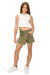 Tractr Over-flap Button Up Shorts in Olive