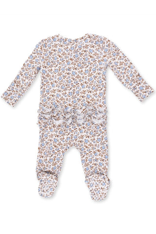 Infants: Angel Dear Hazel Floral 2 Way Zipper Footie