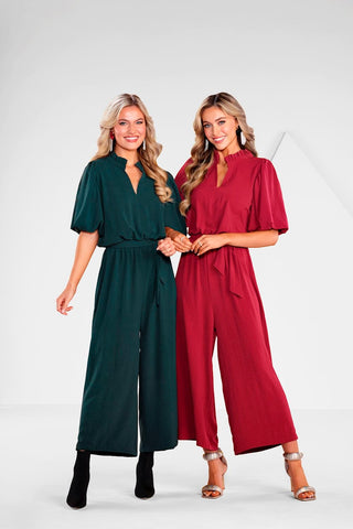 Annalise Jumpsuit by Mud Pie in Evergreen