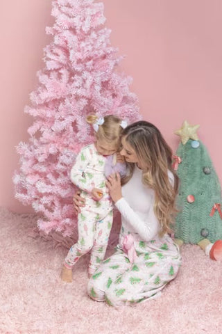 Mother and  wearing PJ’s.