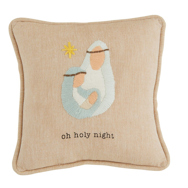 MudPie Oh Holy Mini Nativity Pillow