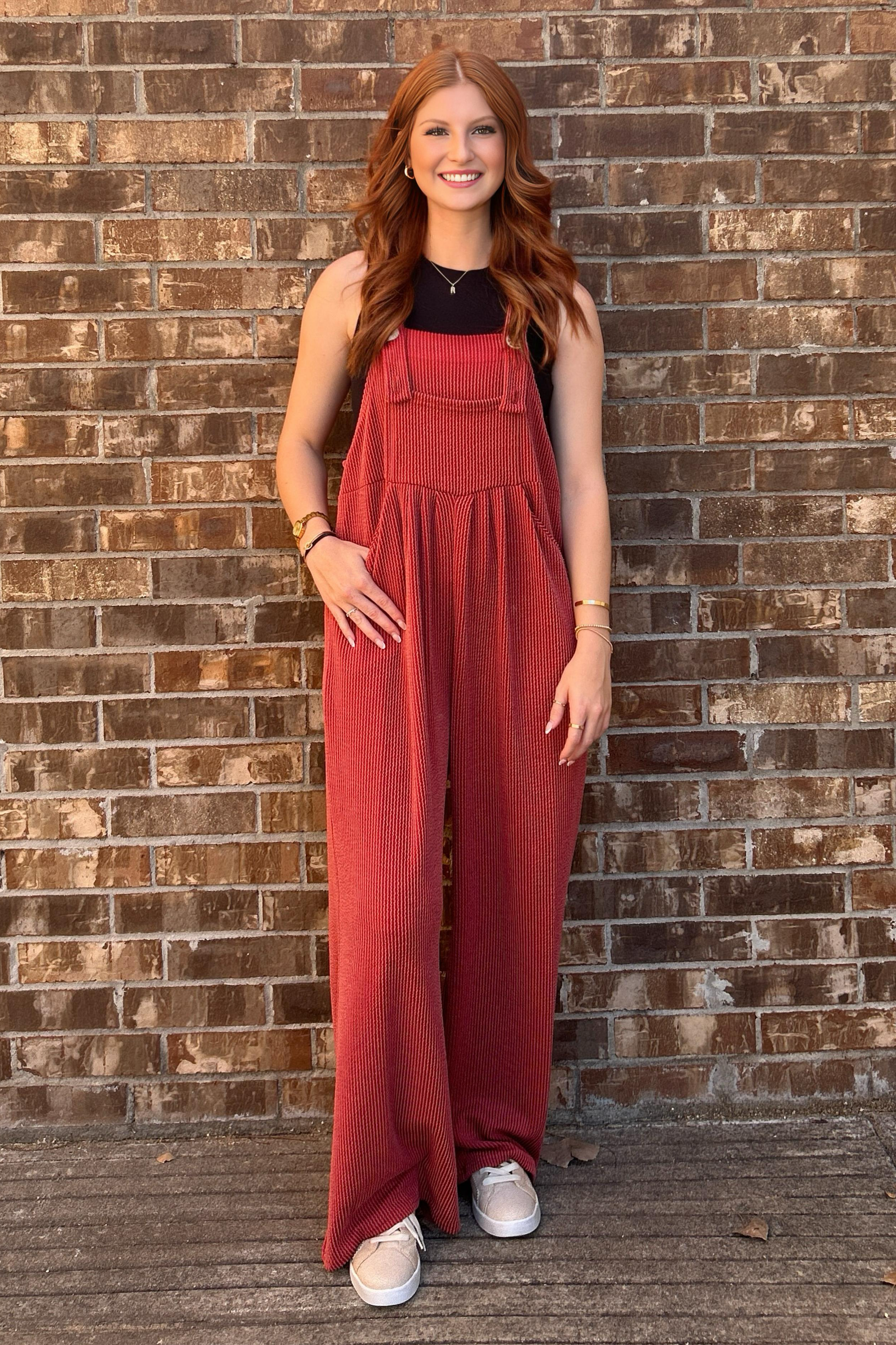 Karli Rust Boho Overalls