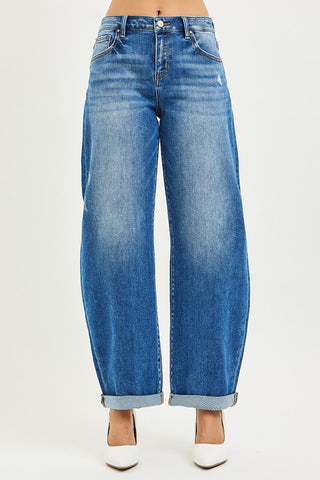 Blue jeans on a white background