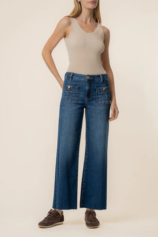 Kut: Meg High Rise Wide Leg In Resolution Wash