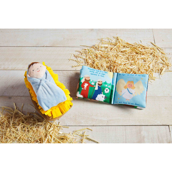 MudPie Nativity Plush with Book